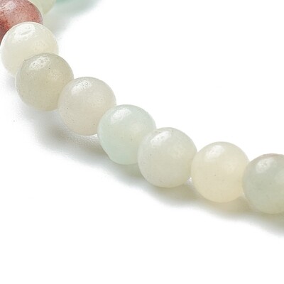 AMAZONITE BEADED STRETCH BRACELET FJB111