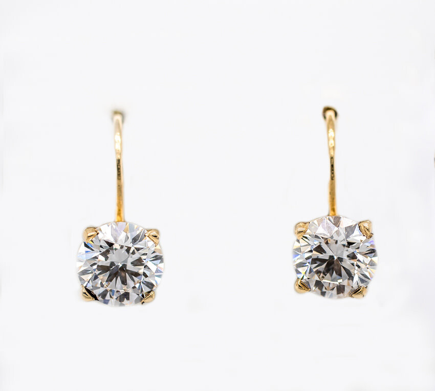 14K GOLD LAB GROWN DIAMOND EARRINGS