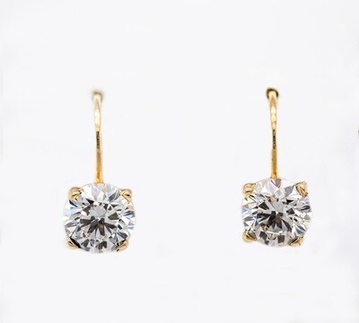 14K GOLD LAB GROWN DIAMOND EARRINGS