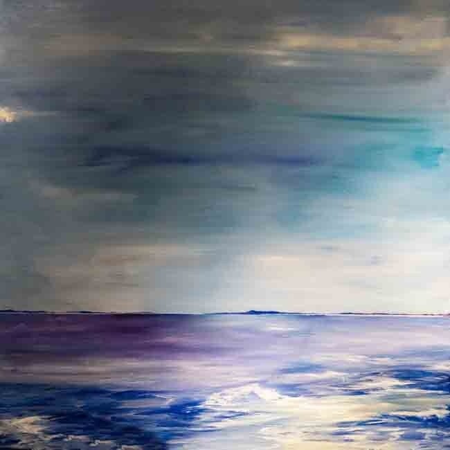 THE DAY BREATHES AND THE SHADOWS FLEE 48&quot; x 48&quot;