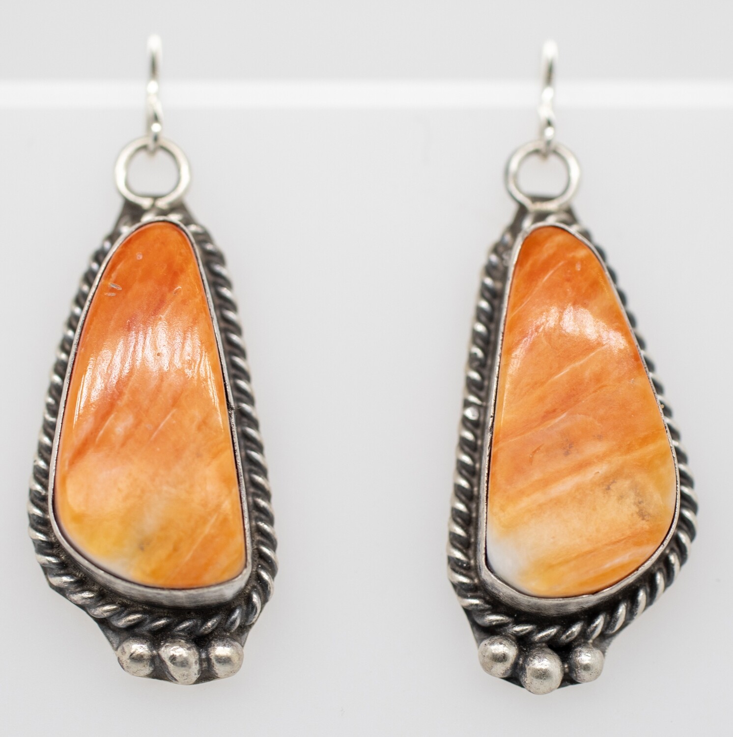SILVER SPINY OYSTER EARRINGS - NAVAJO - JUDITH DIXON