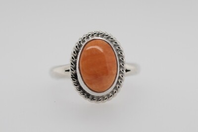SILVER SPINEY OYSTER RING - NAVAJO - RB - SIZE 6.5 SILVER SPINEY OYSTER RING - NAVAJO - RB - SIZE 6.5