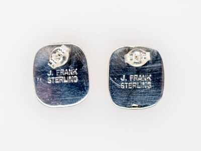 SILVER PINK CONCH EARRINGS - NAVAJO - J FRANK