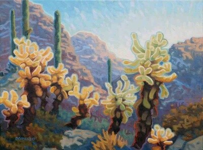 &quot;CANYON CHOLLA&quot; 12&quot; X 16&quot; Oil on  Canvas