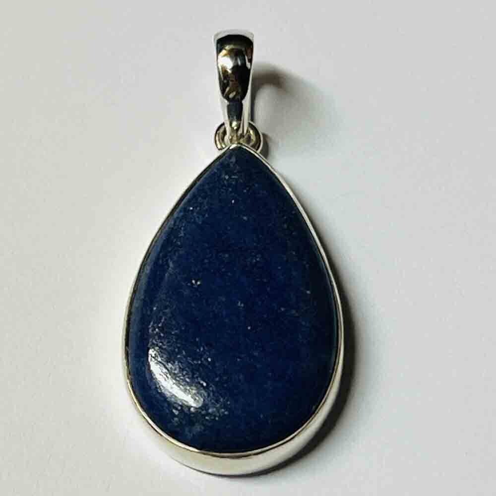 SILVER LAPIS TEARDROP PENDANT