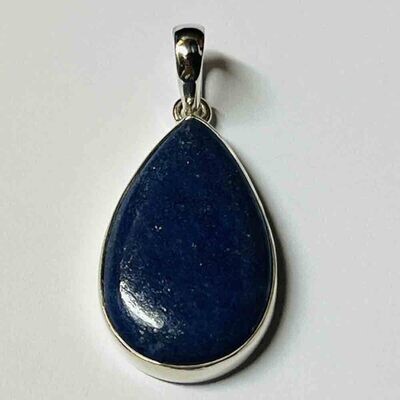 SILVER LAPIS TEARDROP PENDANT