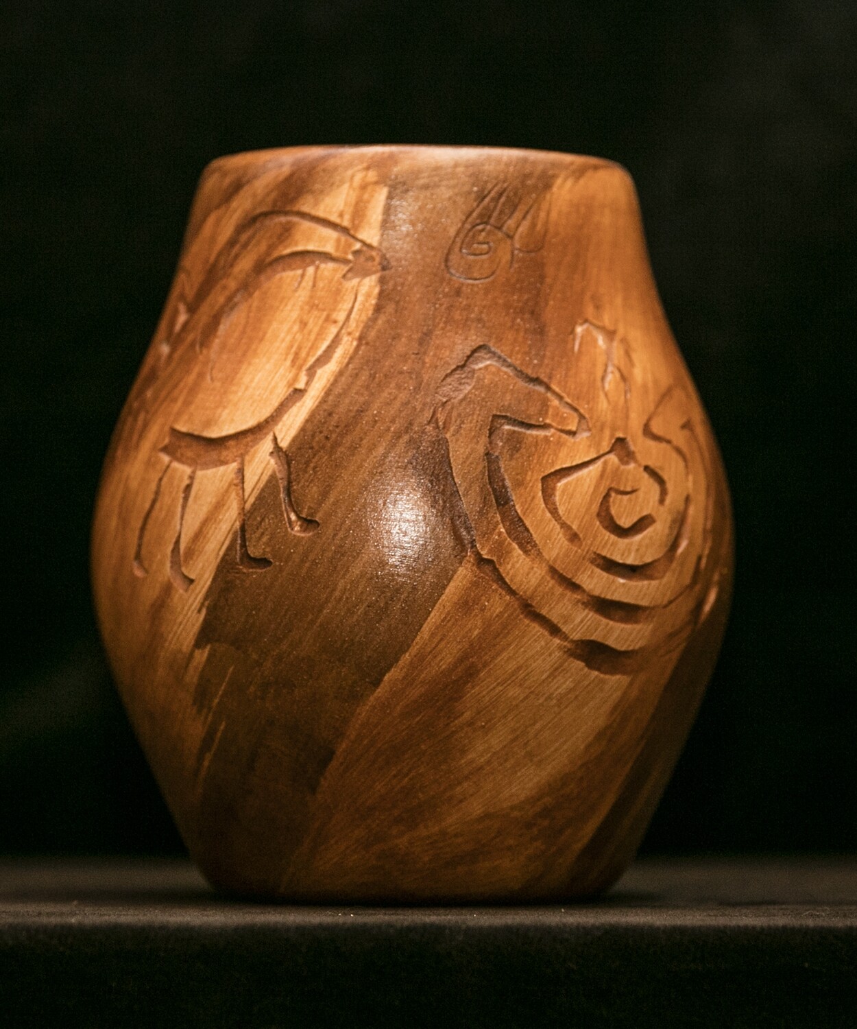 &quot;SMALL ATLATL&quot; Petroglyph Pottery 5.5x4