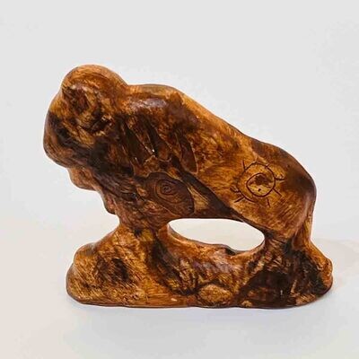 &quot;MINI BUFFALO&quot; Petroglyph Pottery 3.5x4