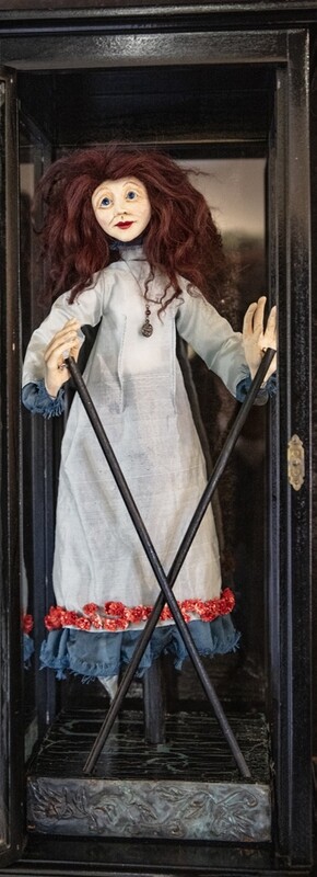 &quot;MARGARETTE&quot; MIXED MEDIA SCULPTURE 20.5&quot; x 7&quot; x 7.5&quot;