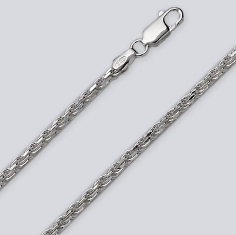 SS 2.8MM DIA CUT ROPE CHAIN, Size: 16&quot;