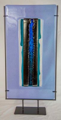 FLOW 23&quot; x 11.5&quot; x 4&quot; Fused Glass
