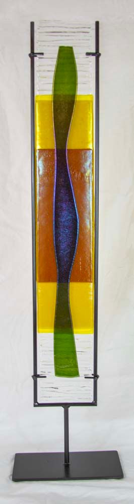 FREQUENCY OF LIGHT 28&quot; x 7.5&quot; x 4&quot; Fused Glass