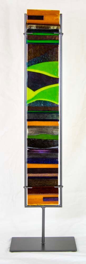 STRATA SERIES III 24.5&quot; x 7&quot; x 4&quot; Fused Glass