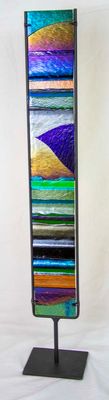 STRATA SERIES IV 28.5&quot; x 5&quot; x 4&quot; Fused Glass