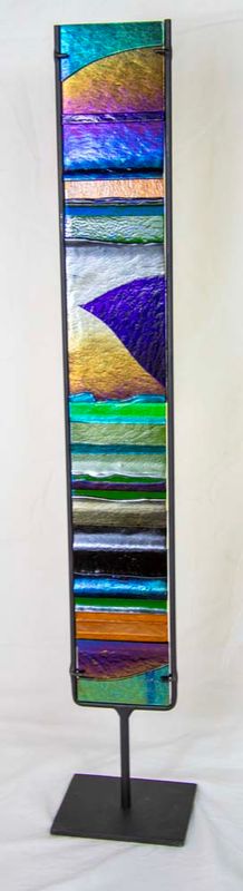 STRATA SERIES IV 28.5&quot; x 5&quot; x 4&quot; Fused Glass