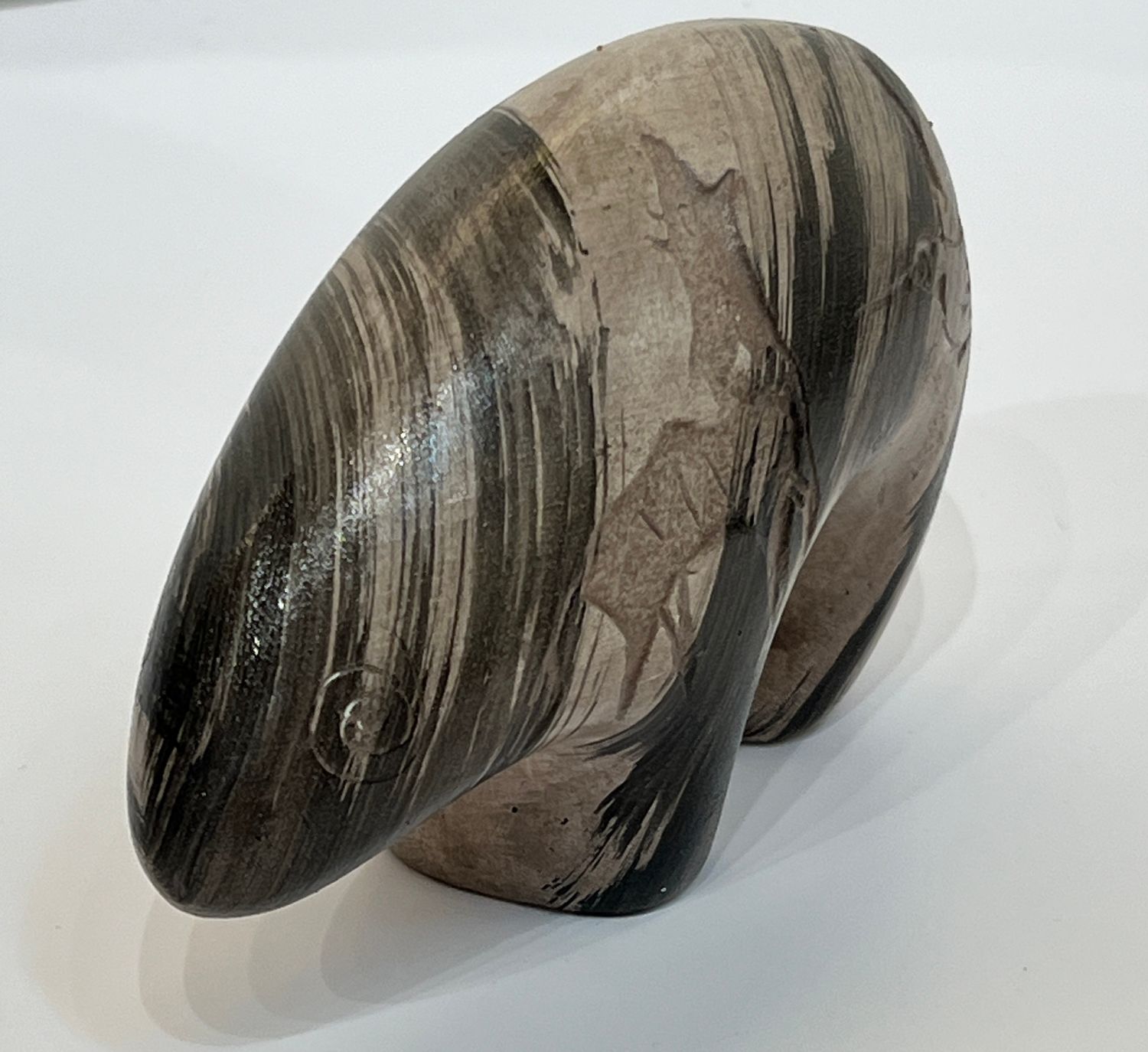 &quot;LIL BEAR FETISH&quot; Petroglyph Pottery 6x3.5x2