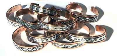 COPPER &amp; SILVER CUFF BRACELET NAVAJO - CHARLENE LITTLE