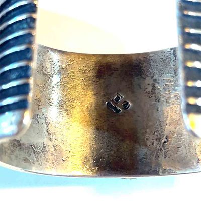 SILVER TURQUOISE CUFF BRACELET NAVAJO - DELBERT ARVISO