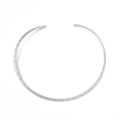 STAINLESS HAMMERED COLLAR NECKLACE FJN183