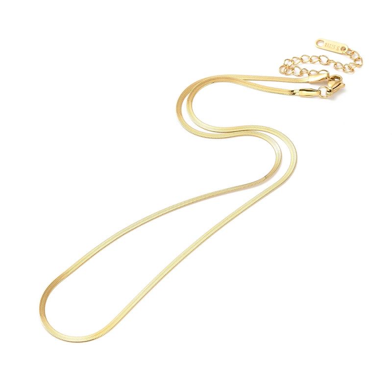 GOLD STAINLESS 2MM HERRINGBONE CHAIN FJN205