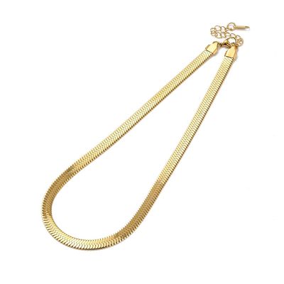 GOLD STAINLESS 6.5MM HERRINGBONE CHAIN FJN206