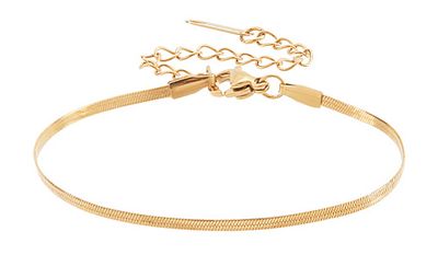GOLD STAINLESS 2MM HERRINGBONE BRACELET FJB130