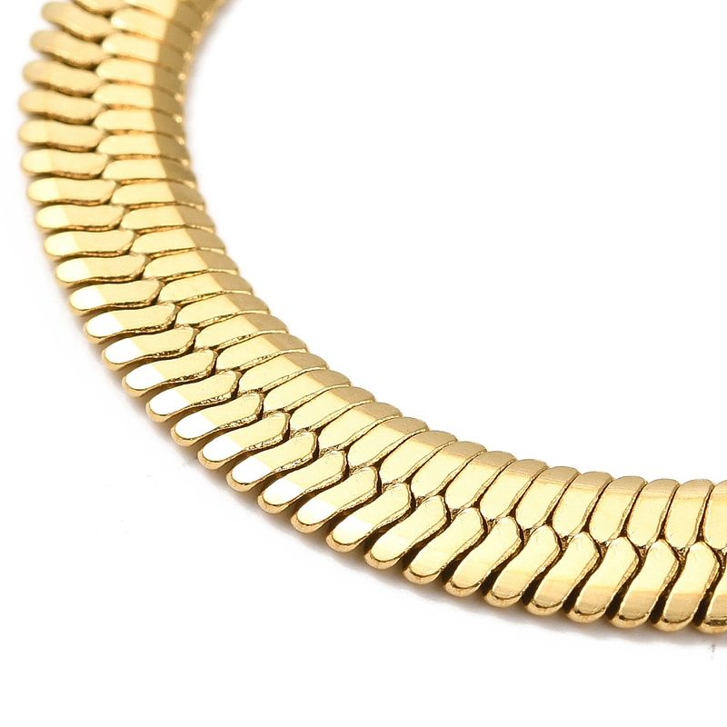 GOLD STAINLESS 6MM HERRINGBONE BRACELET
