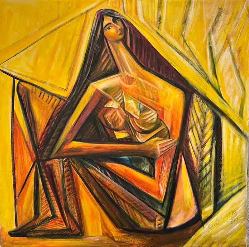 THE EMBRACE 32.5&quot; x 32.25&quot;