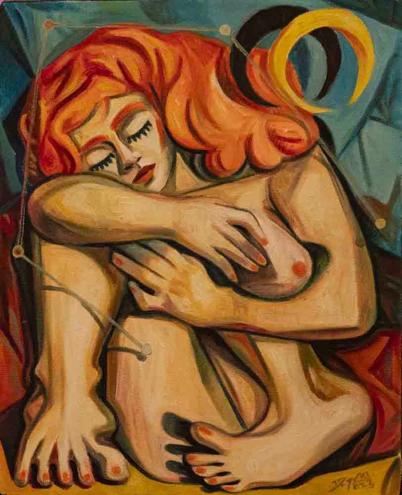 SLEEPING WITH THE MOON 20&quot; x 16&quot;