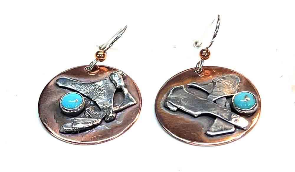 MIXED METALS TURQUOISE EARRINGS KAE225