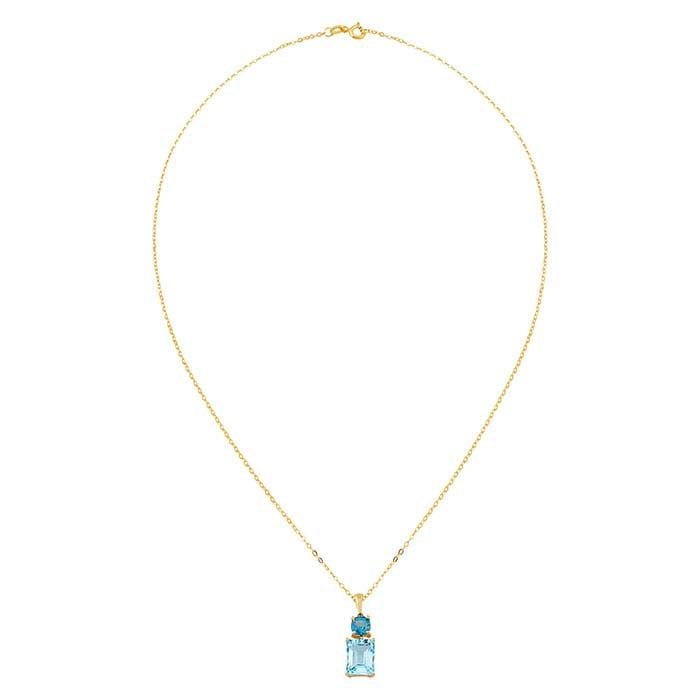10K YELLOW GOLD TOPAZ NECKLACE