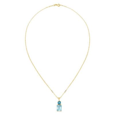 10K YELLOW GOLD TOPAZ NECKLACE