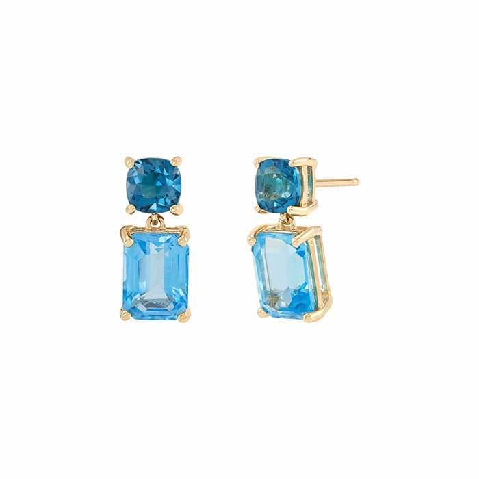 10K YELLOW GOLD TOPAZ EARRINGS