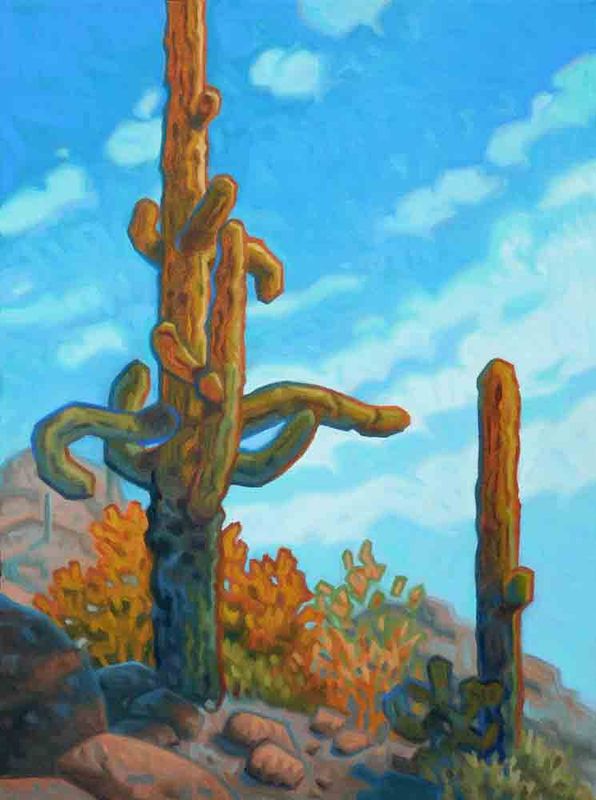 "SAGUARO NOBILITY" 12" x 16" oil on canvas "SAGUARO NOBILITY" 12" x 16" oil on canvas