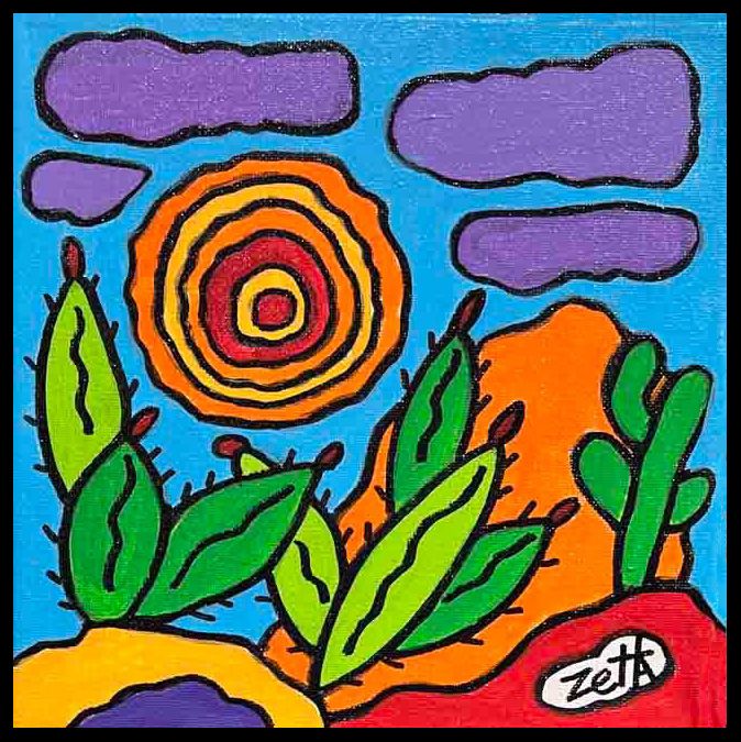 PURPLE CLOUDS 8&quot; x 8&quot;