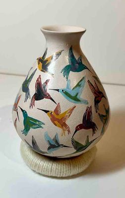 MATA ORTIZ MANY HUMMINGBIRDS 5.5 X 3