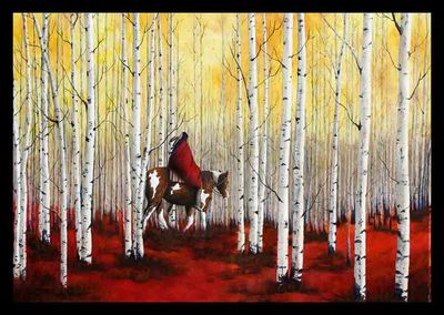 MANY ASPENS 28&quot; x 40&quot;
