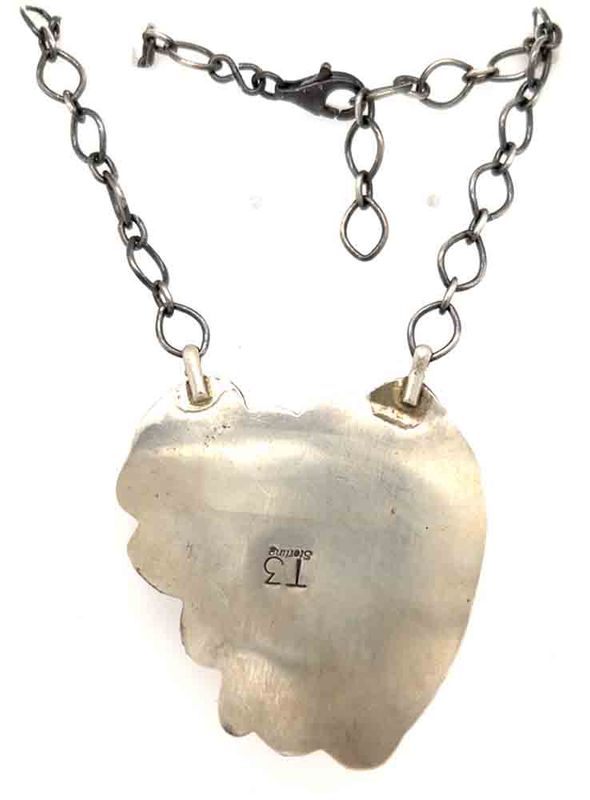 SILVER PINK CONCH NECKLACE NAVAJO - TIA LONG
