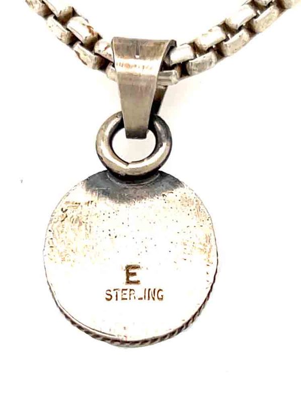 SILVER ROUND TURQUOISE NECKLACE NAVAJO - DEBRA SMITH