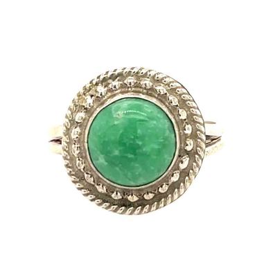 SILVER ROUND TURQUOISE RING - NAVAJO - BYRON BEGAY - SIZE 9 SILVER ROUND TURQUOISE RING - NAVAJO - BYRON BEGAY - SIZE 9