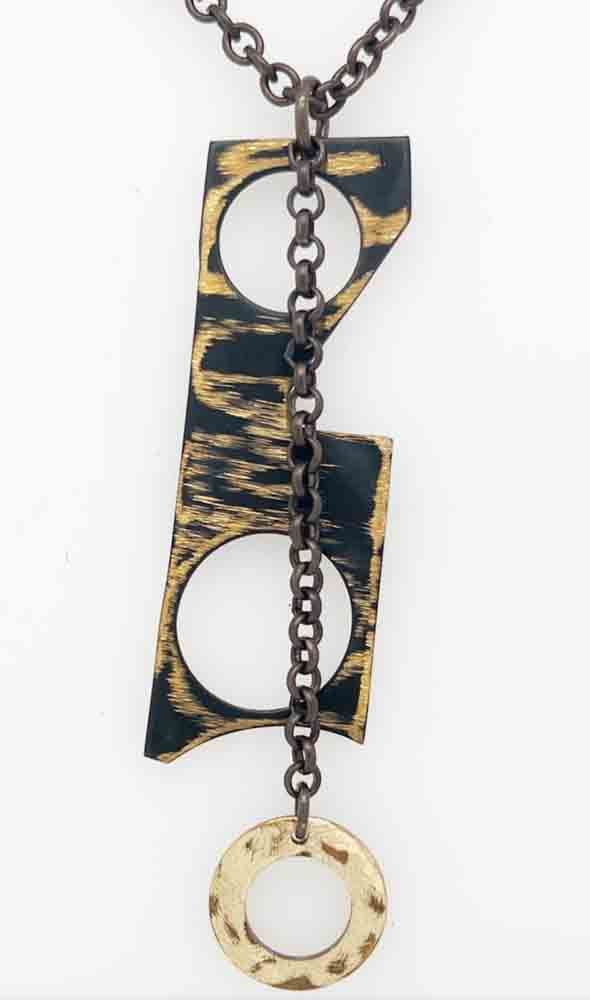 BRASS TEXTURED NECKLACE KAN45