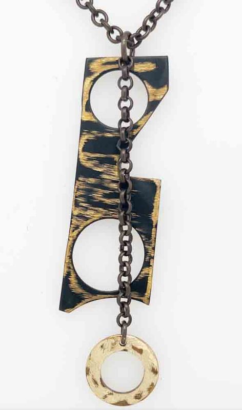 BRASS TEXTURED NECKLACE KAN45