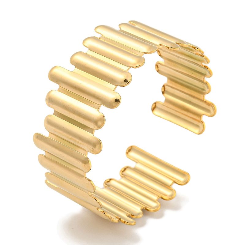 GOLD STAINLESS GEOMETRIC CUFF BRACELET