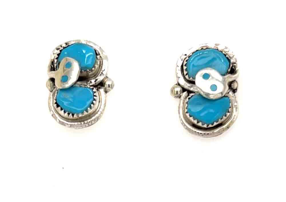 SILVER EARRINGS ZUNI-EFFIE CALAVAZA