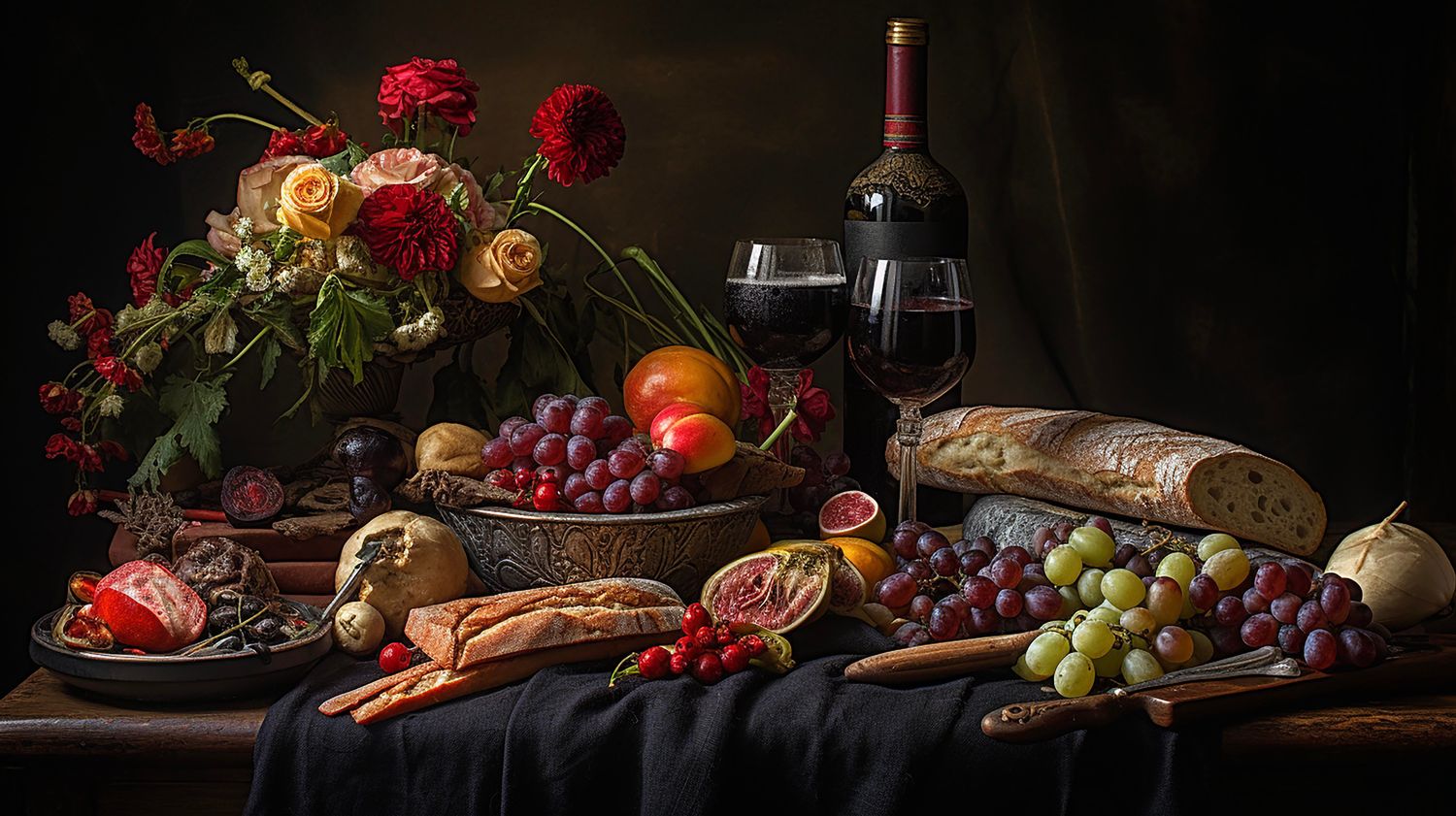 FOOD &amp; WINE 16&quot; x 24&quot; Acrylic on Metal