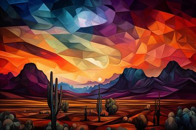 DESERT FANTASY 16&quot; x 24&quot; Acrylic on Metal