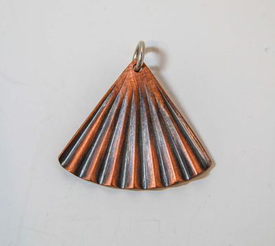 MIXED METALS  CZ FAN PENDANT