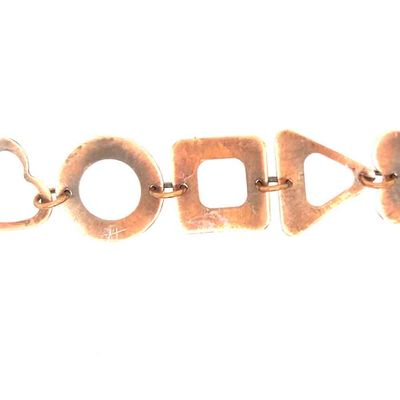 COPPER ROLLED CUT-OUT LINK BRACELET
