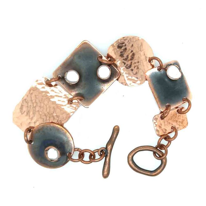 COPPER HAMMERED & PUNCH-OUT LINK BRACELET COPPER HAMMERED & PUNCH-OUT LINK BRACELET