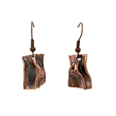 COPPER ARROYO ABSTRACT EARRINGS